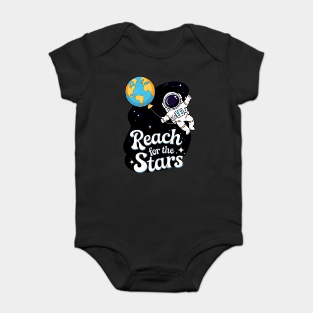 Reach for the Stars Astronaut Kids Design Baby Bodysuit by Designed By Marty